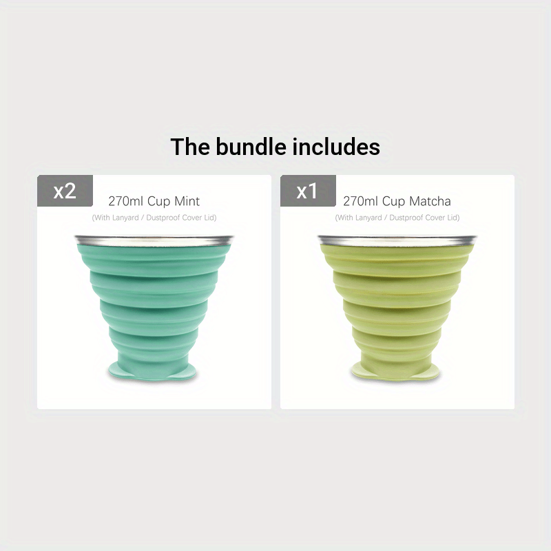 270ml Durable Silicone Folding Water Cup