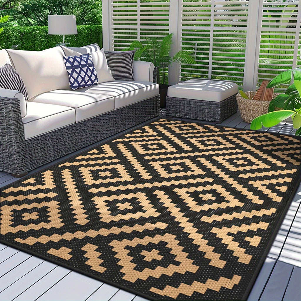 Outdoor Rug Waterproof, Reversible Mats