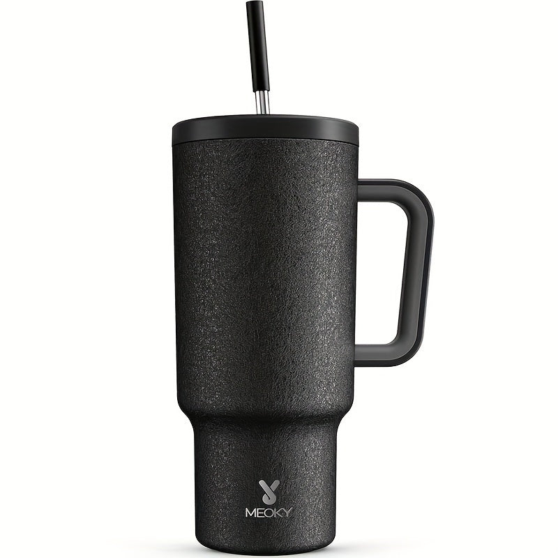 40oz Stainless Steel Tumbler With Lid And Straw - Insulated