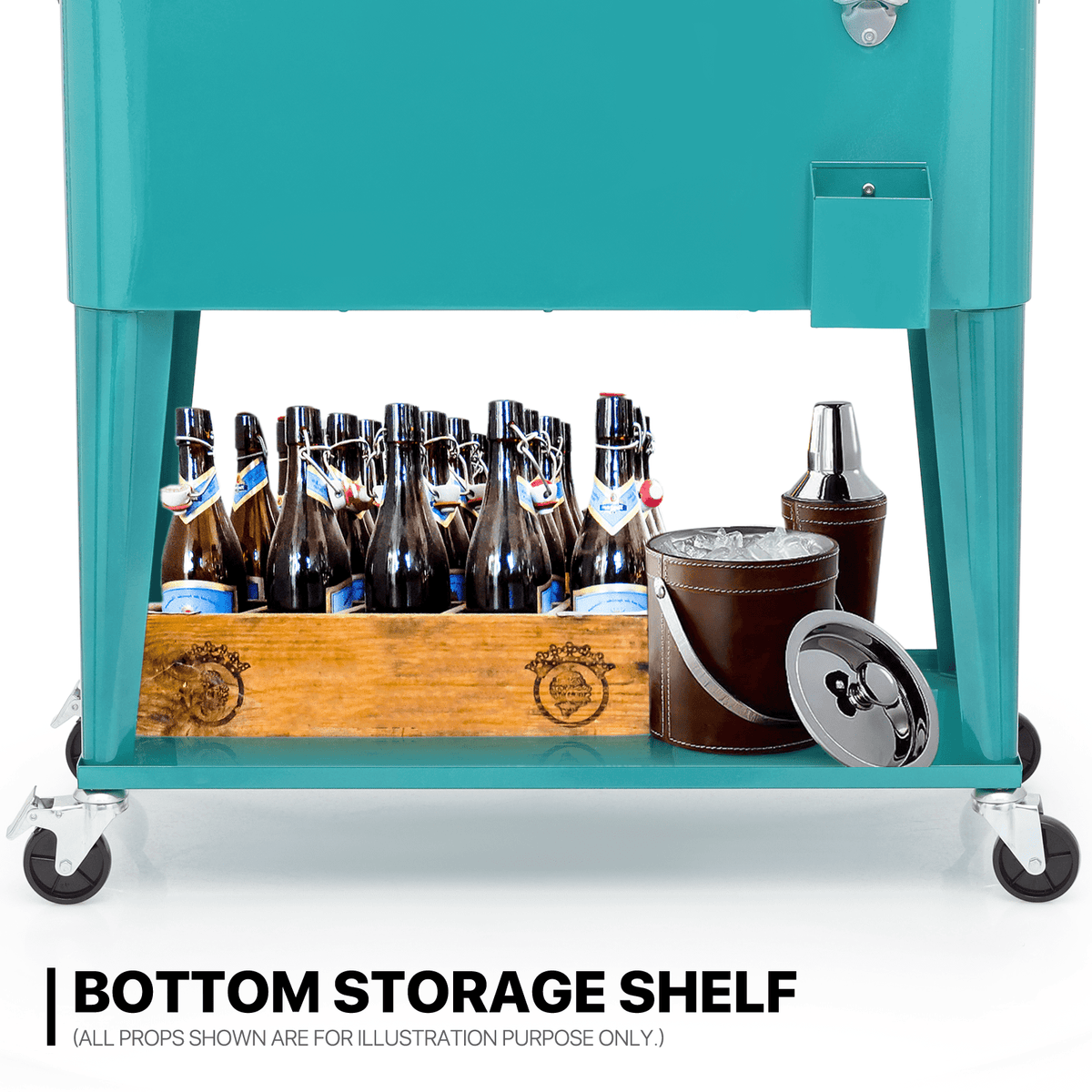 MADOG 80 Quart Rolling Ice Chest Cart