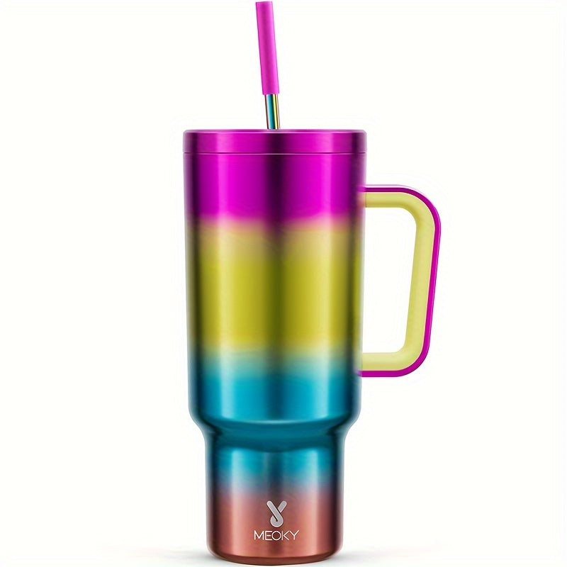 40oz Stainless Steel Insulated Tumbler With Lid And Straw