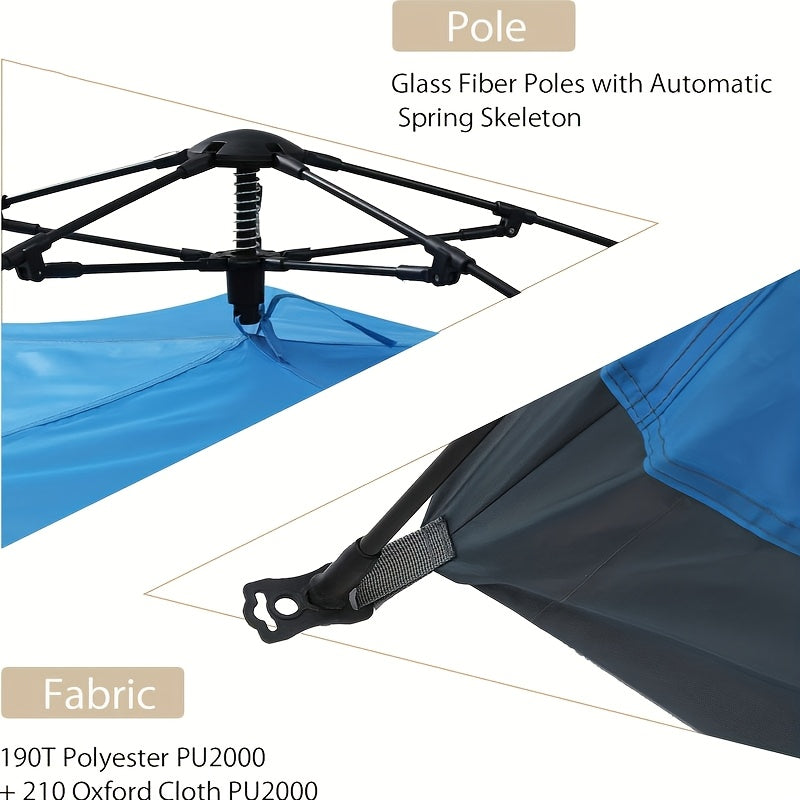 4-5 Person Portable Instant Pop-Up  Camping Tent - Waterproof, Windproof