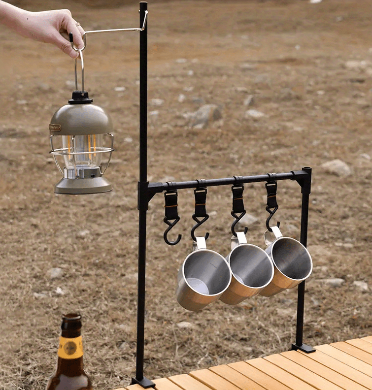 Aluminum Alloy Folding Hanging Rack With Detachable Hook