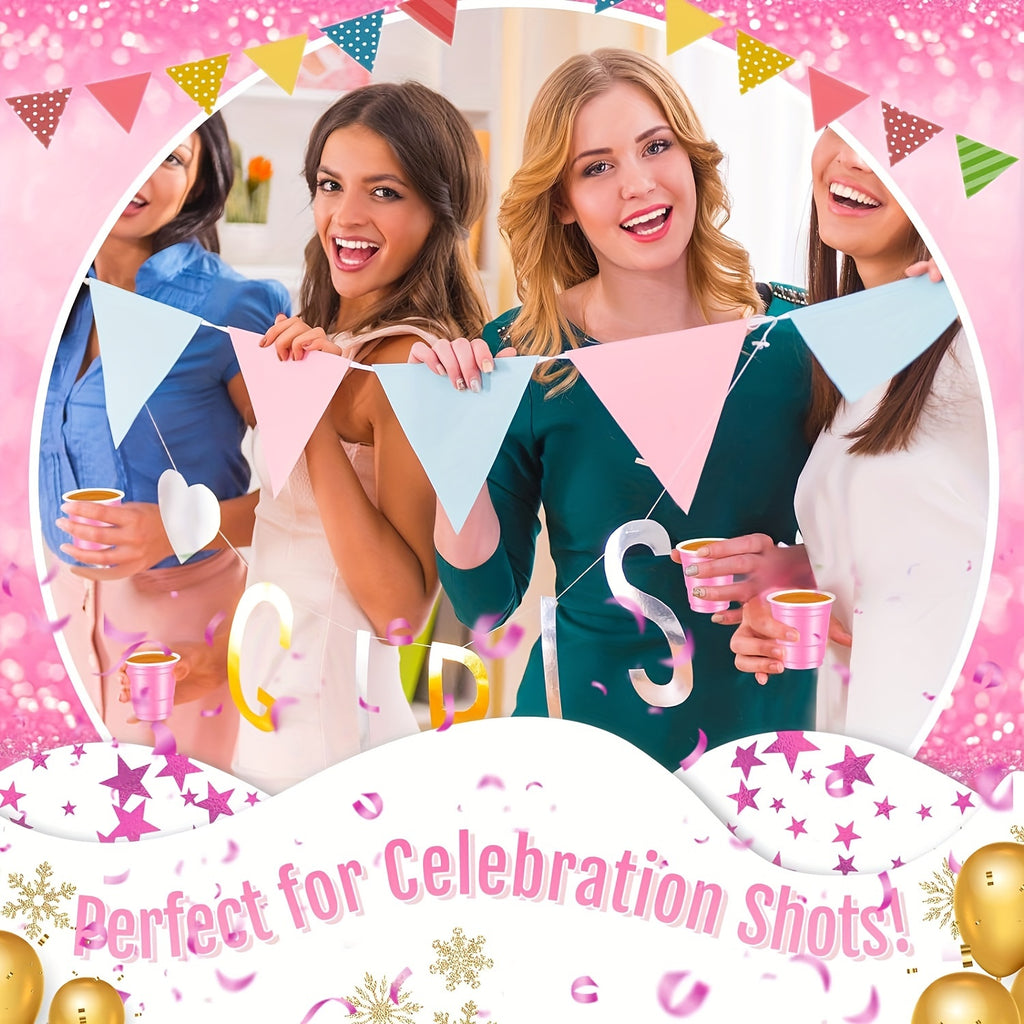 Hot Pink Party Cups, 10/40/60pcs | 2oz, Single Serving