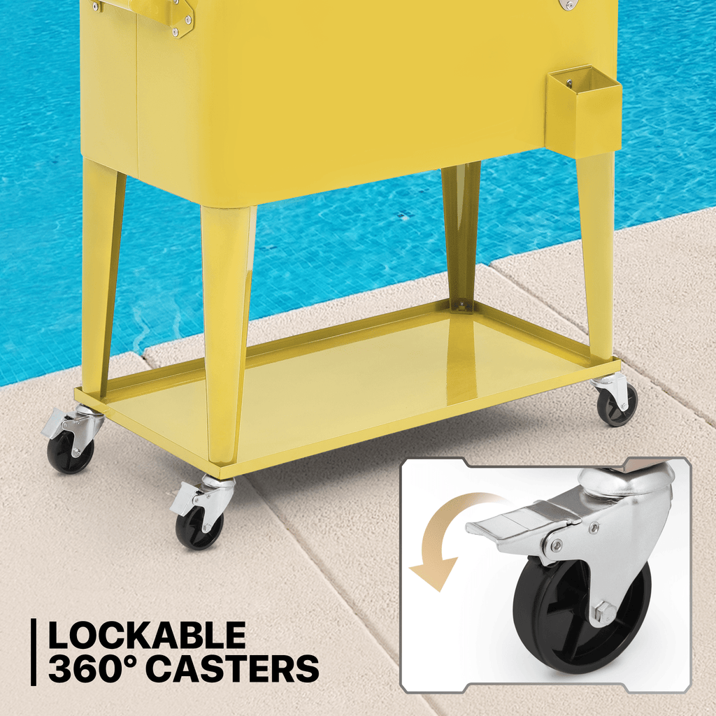 MADOG 80 Quart Rolling Ice Chest Cart