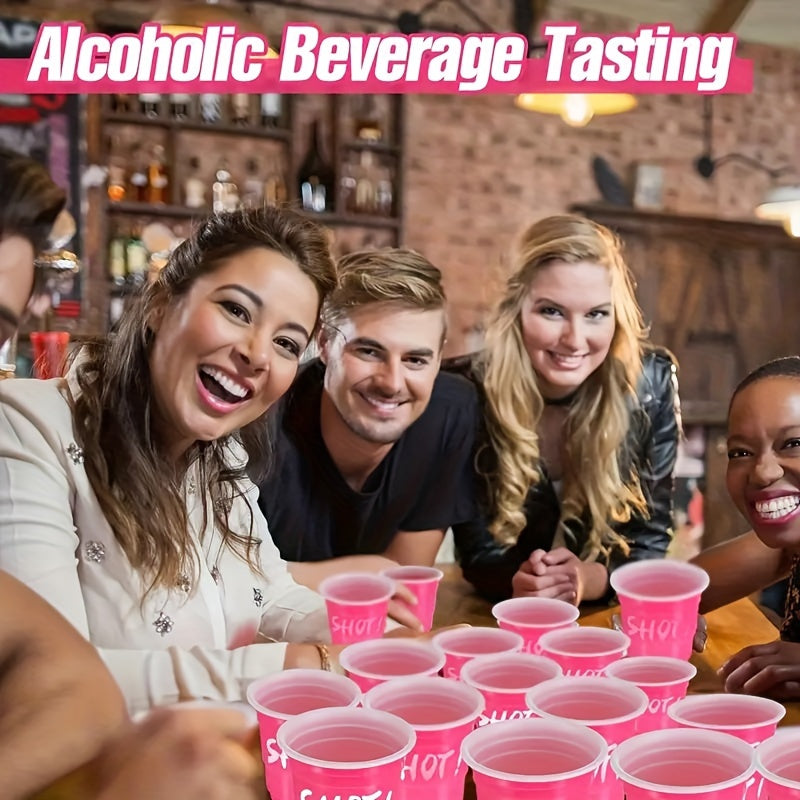 Hot Pink Party Cups, 10/40/60pcs | 2oz, Single Serving