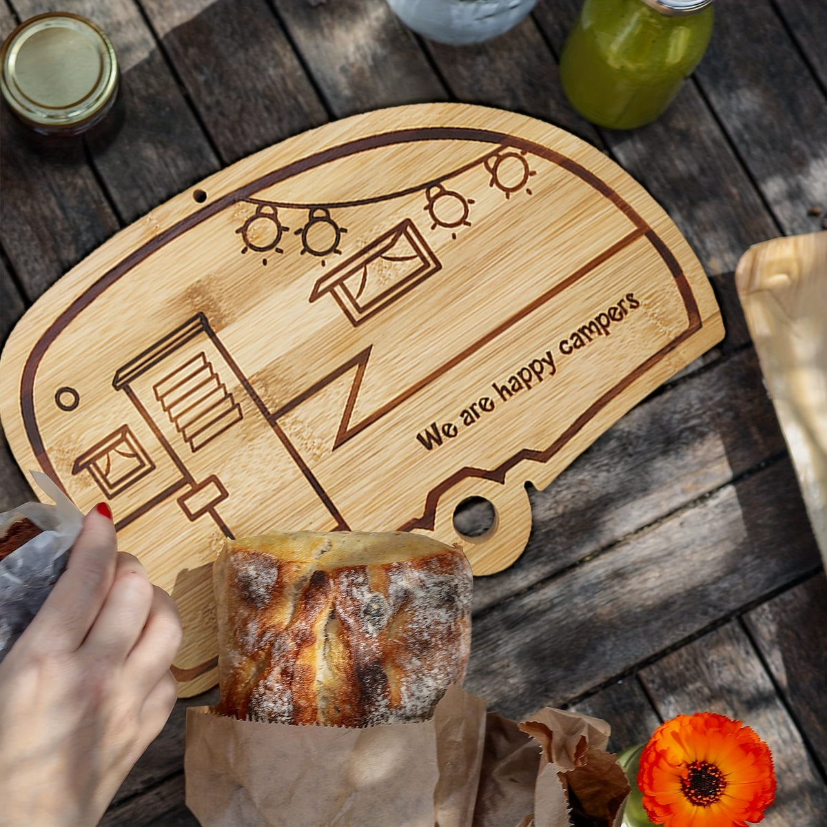 1/2pcs, Camper Bamboo Cutting Board Set For RV