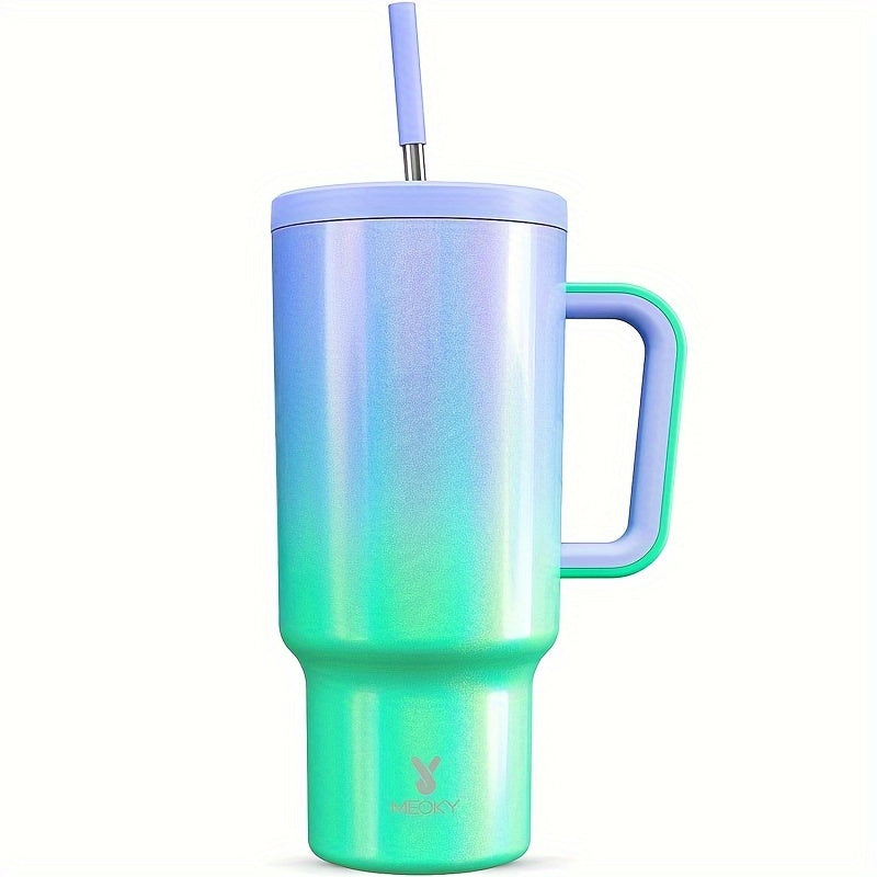 40oz Stainless Steel Insulated Tumbler With Lid And Straw