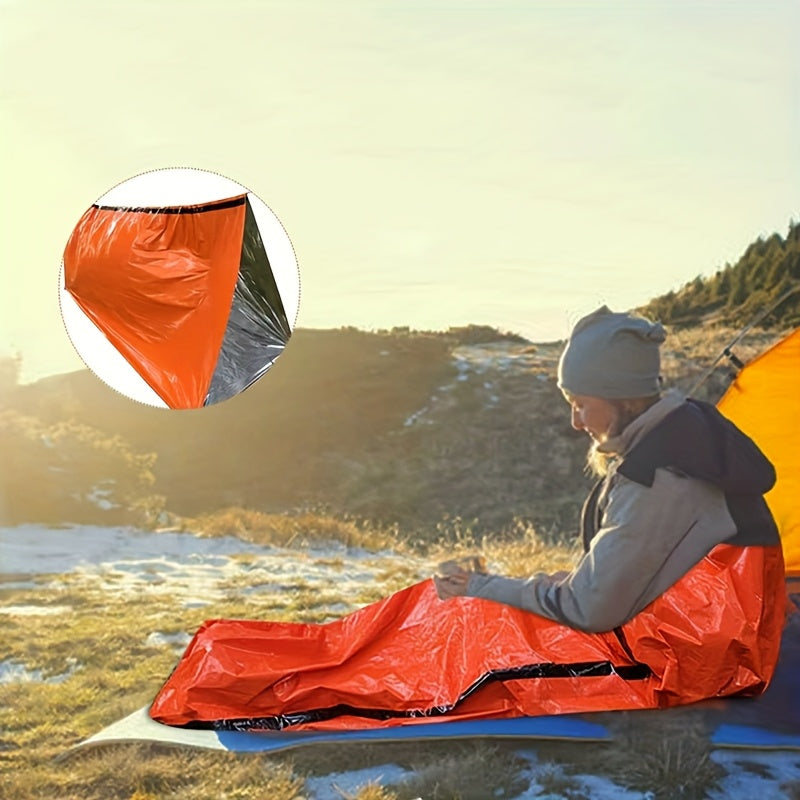 1/2pcs Outdoor Sleeping Bag, Emergency Camping Hiking Sleeping Bag