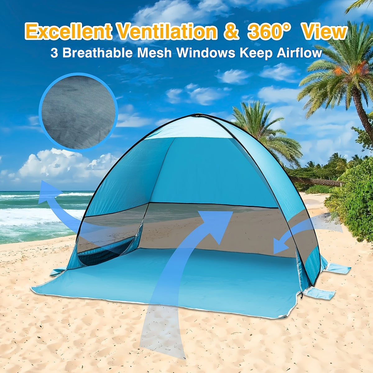 Pop Up Beach Tent Portable Sun Shade Shelter
