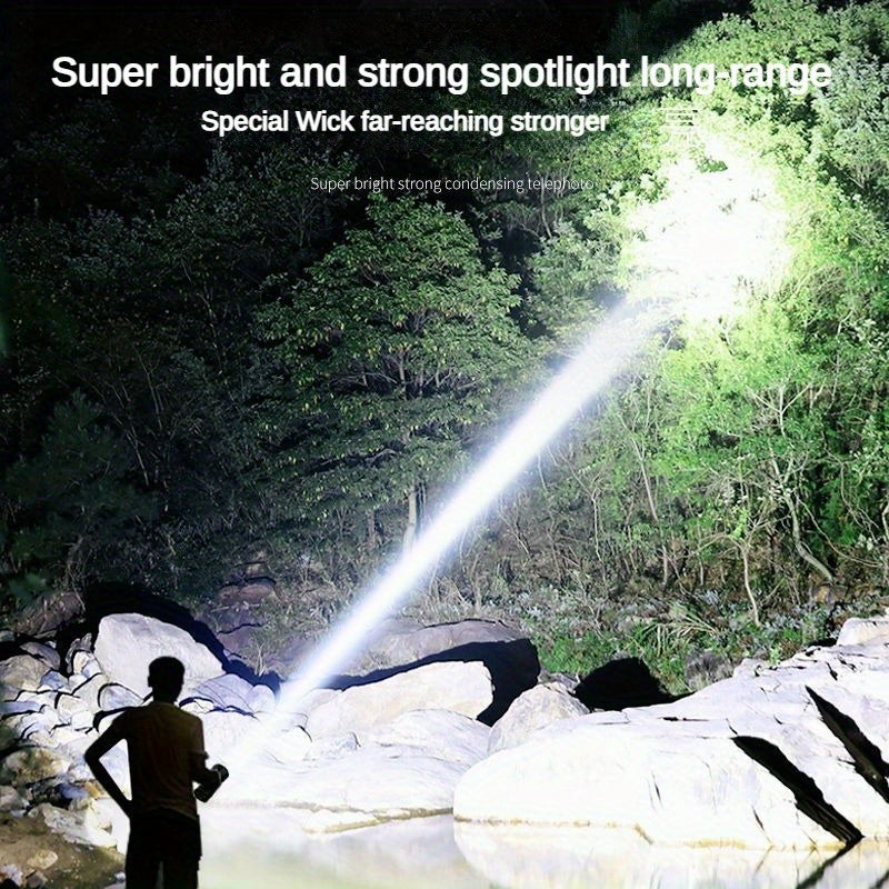 1pc High-Intensity LED Flashlight - Rechargeable