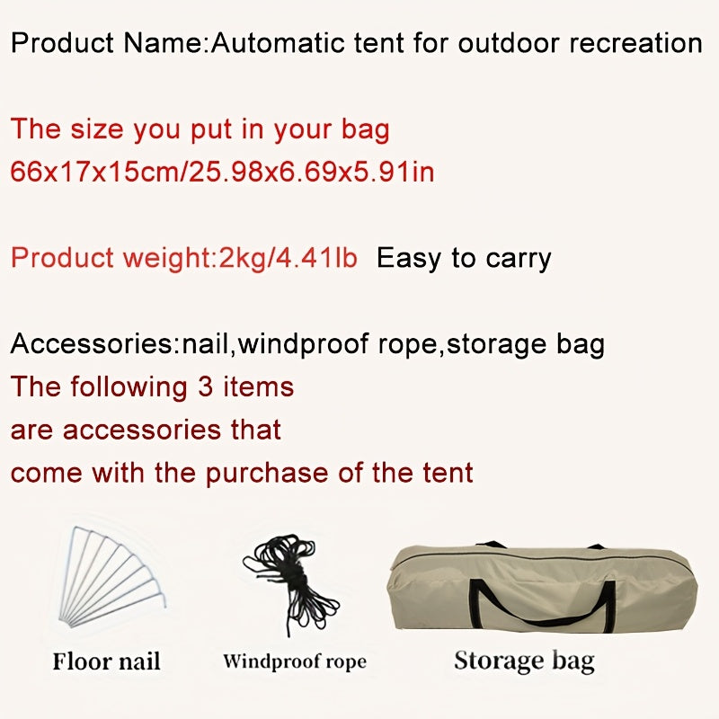Portable Automatic Quick-opening Tent