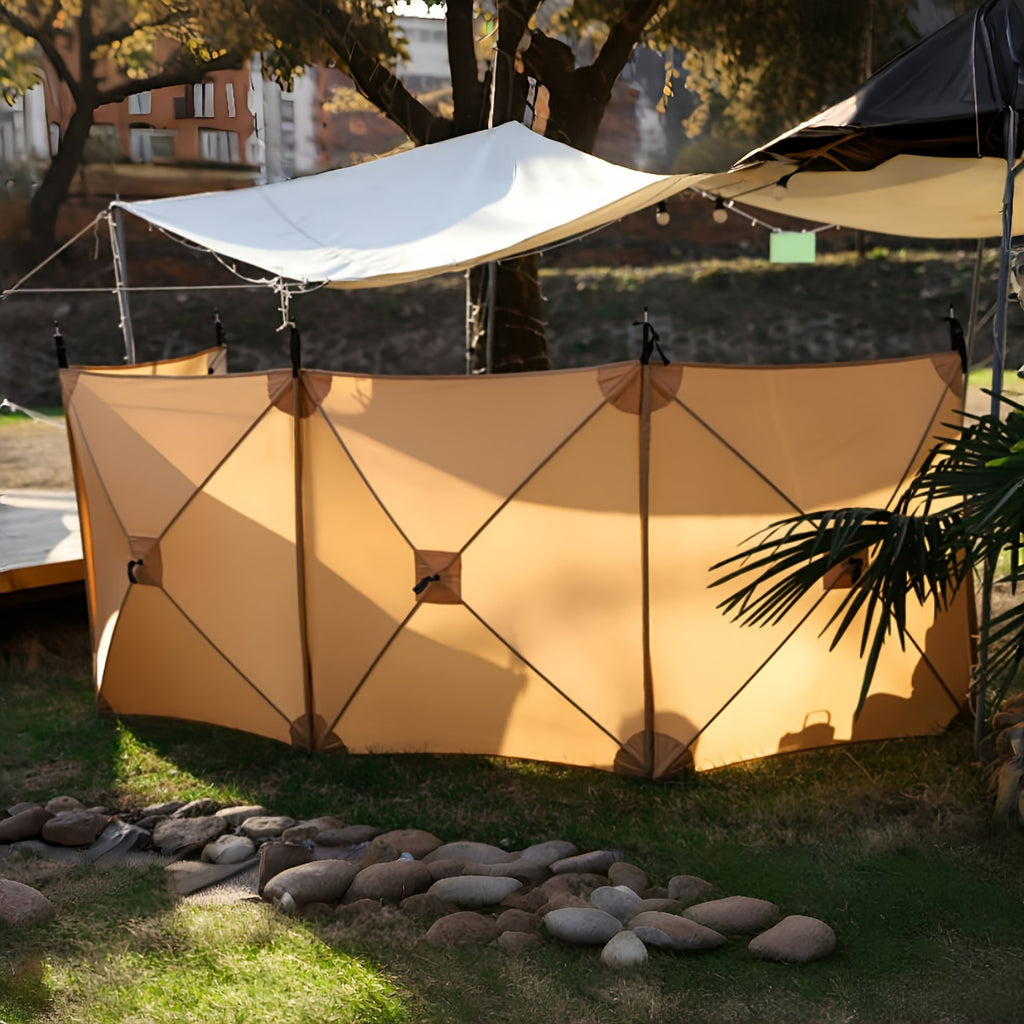 Camping windproof board, collapsible