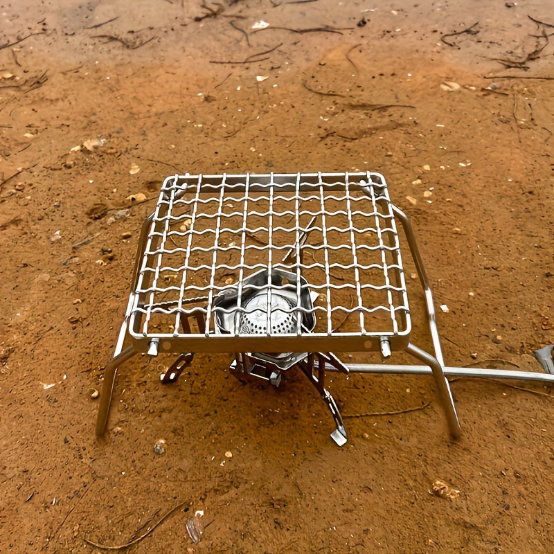 Mini BBQ Grill, Stainless Steel Portable Camping Pot Holder