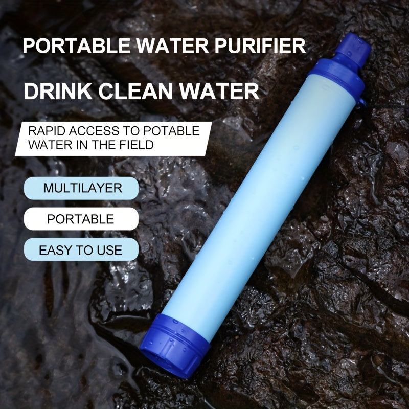 1pc Portable Outdoor Water Purifier Without/With Extend Straw