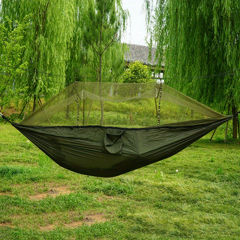 Anti-Rollover Double Hammock with Mosquito Net