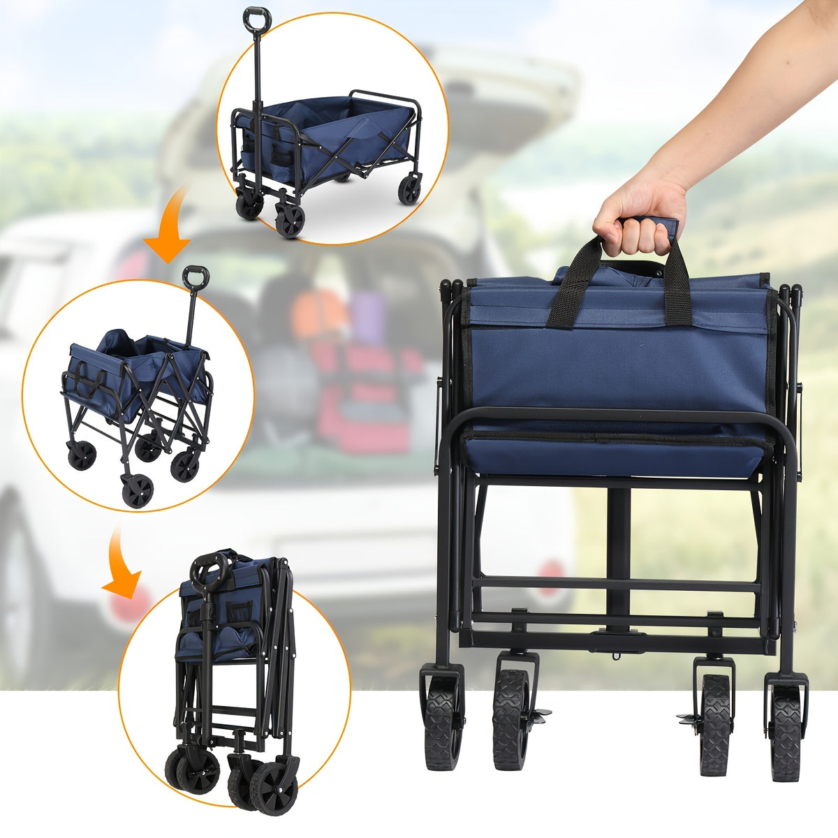 28x18x36in Oversized Camper Folding Trolley