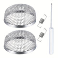 2pcs Stainless Steel RV Furnace Vent Screen With Installation Tool