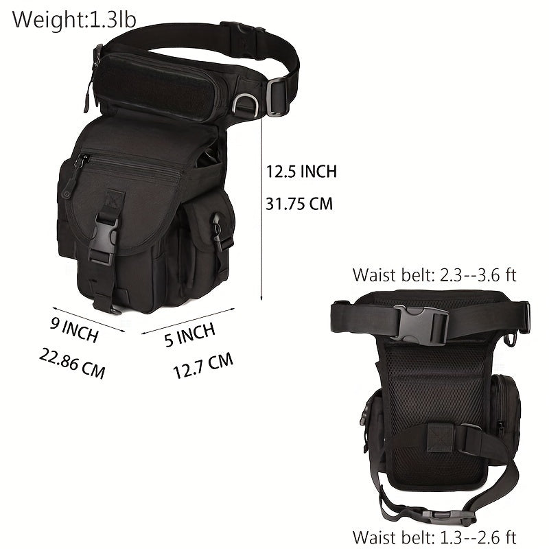 Multi-functional Outdoor Leg Bag For Fishing - Durable Water-Resistant Nylon
