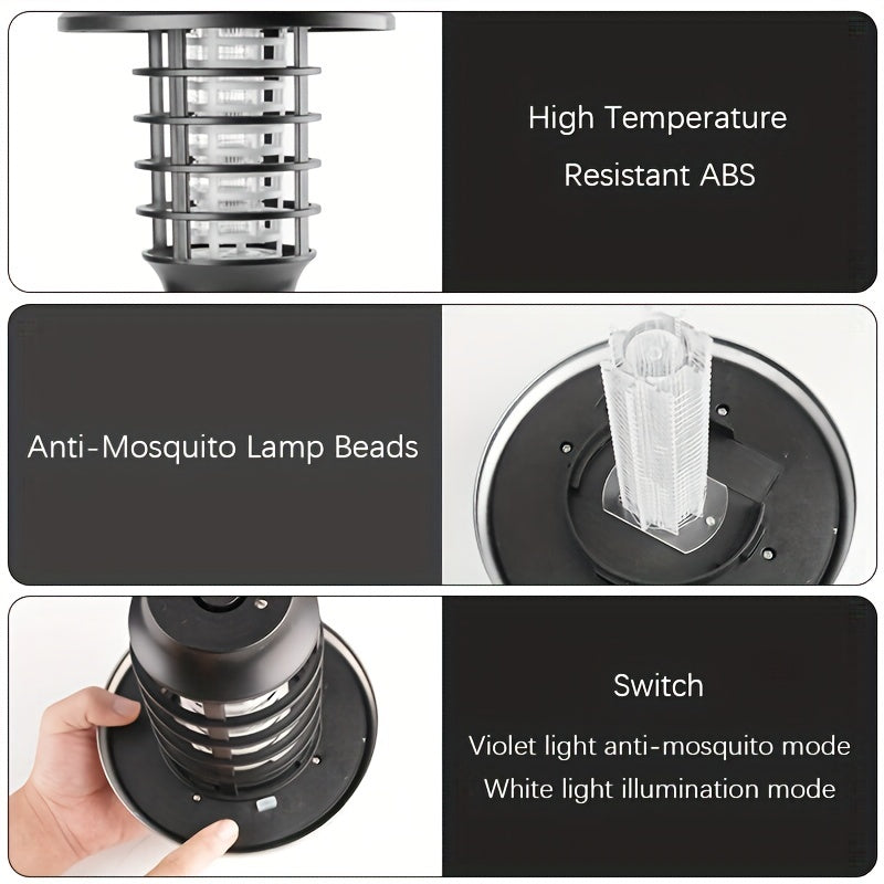 Solar-Powered Bug Zapper Lights, Waterproof