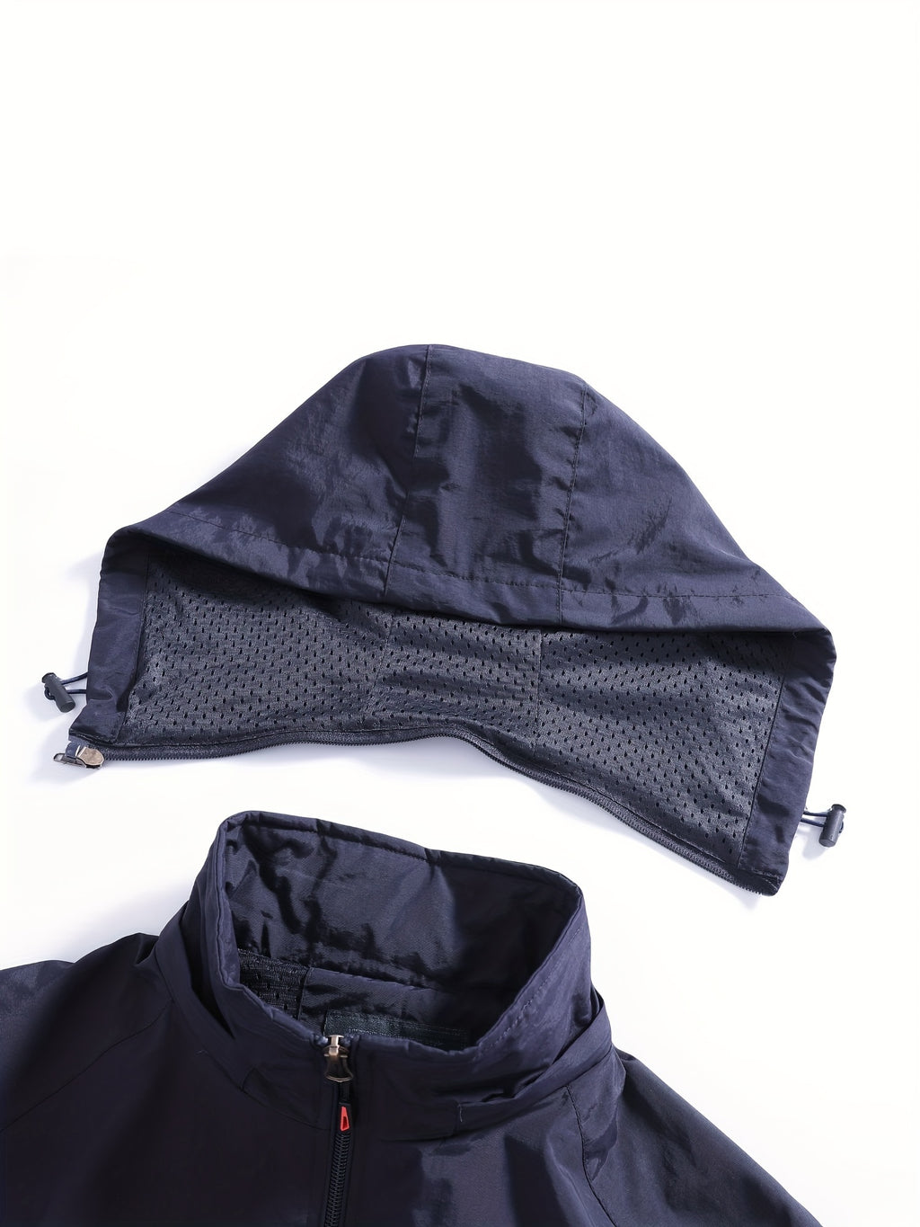 Men's Casual Zipper Pockets Detachable Hooded Windbreaker Jacket, Waterproof