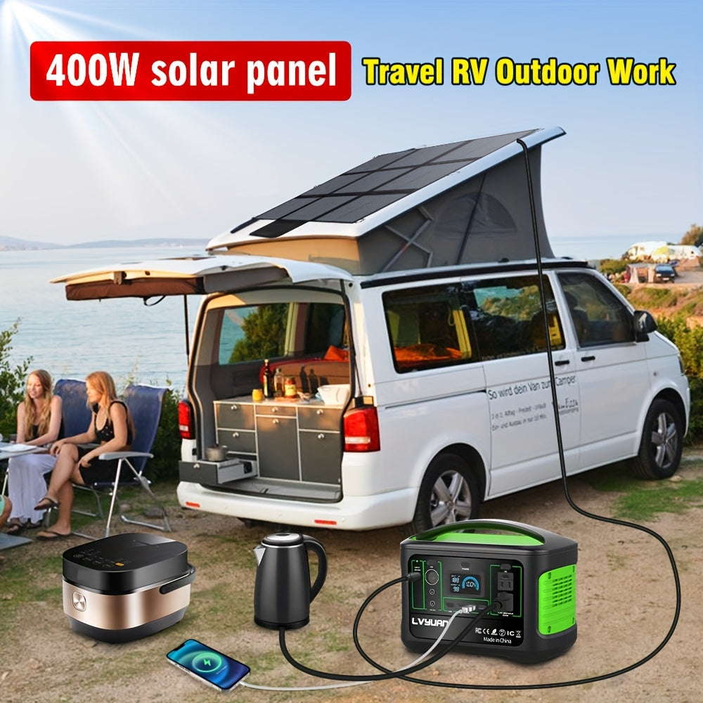 200W Portable Solar Panel with Adjustable Kickstands & Foldable Design