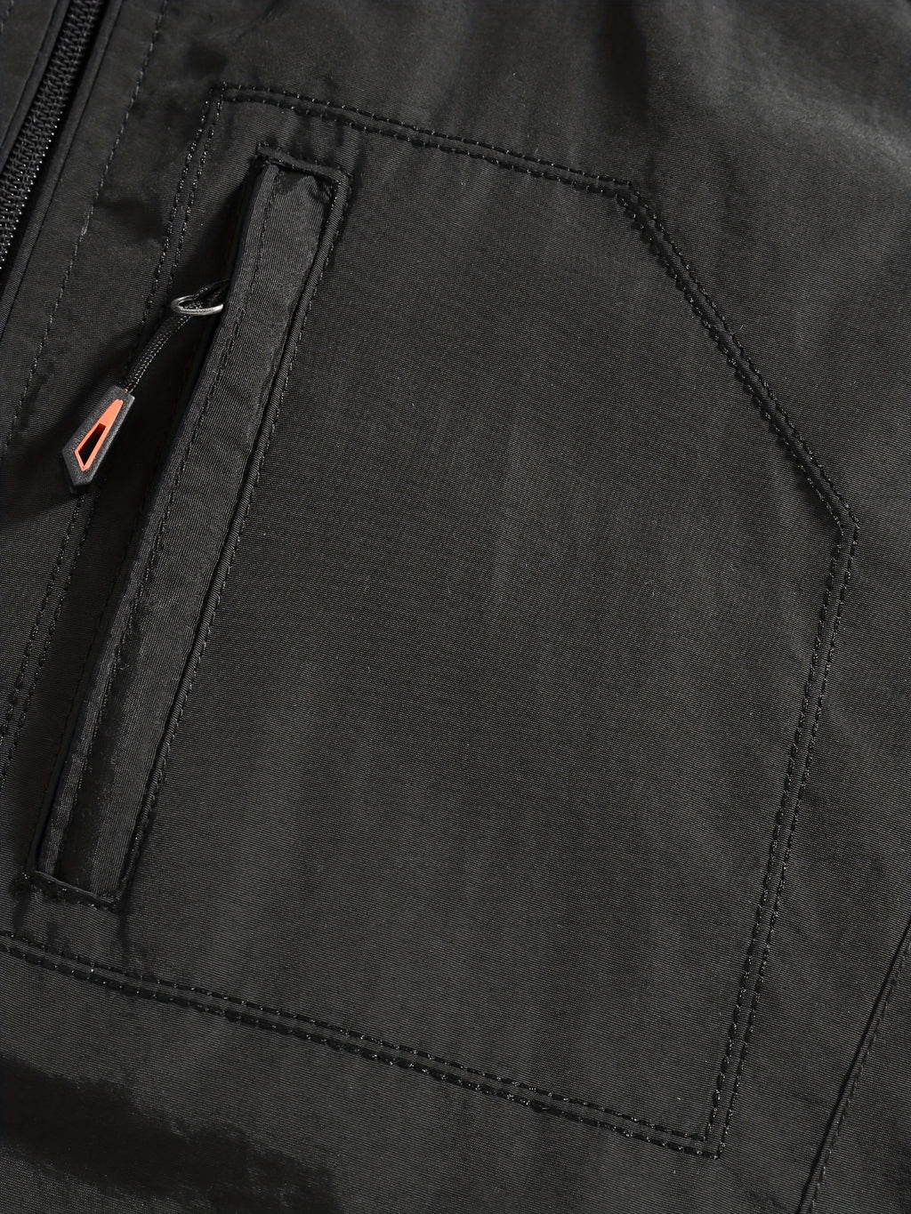 Men's Casual Zipper Pockets Detachable Hooded Windbreaker Jacket, Waterproof