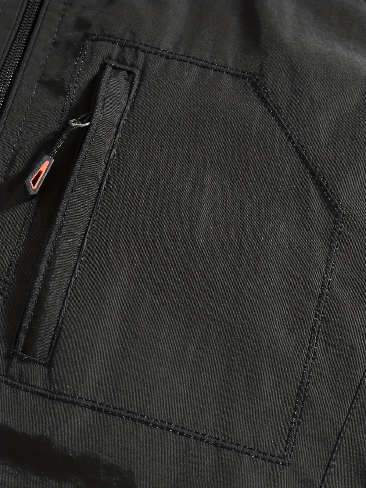 Men's Casual Zipper Pockets Detachable Hooded Windbreaker Jacket, Waterproof