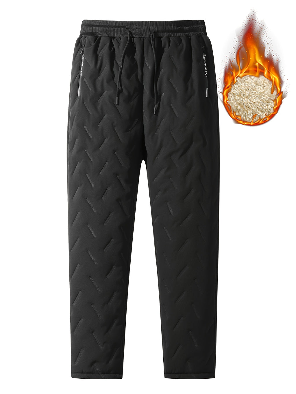Men's Thermal Fleece Lined Straight Pants