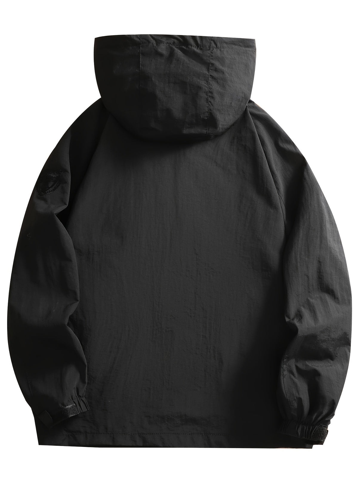Men's Casual Zipper Pockets Detachable Hooded Windbreaker Jacket, Waterproof