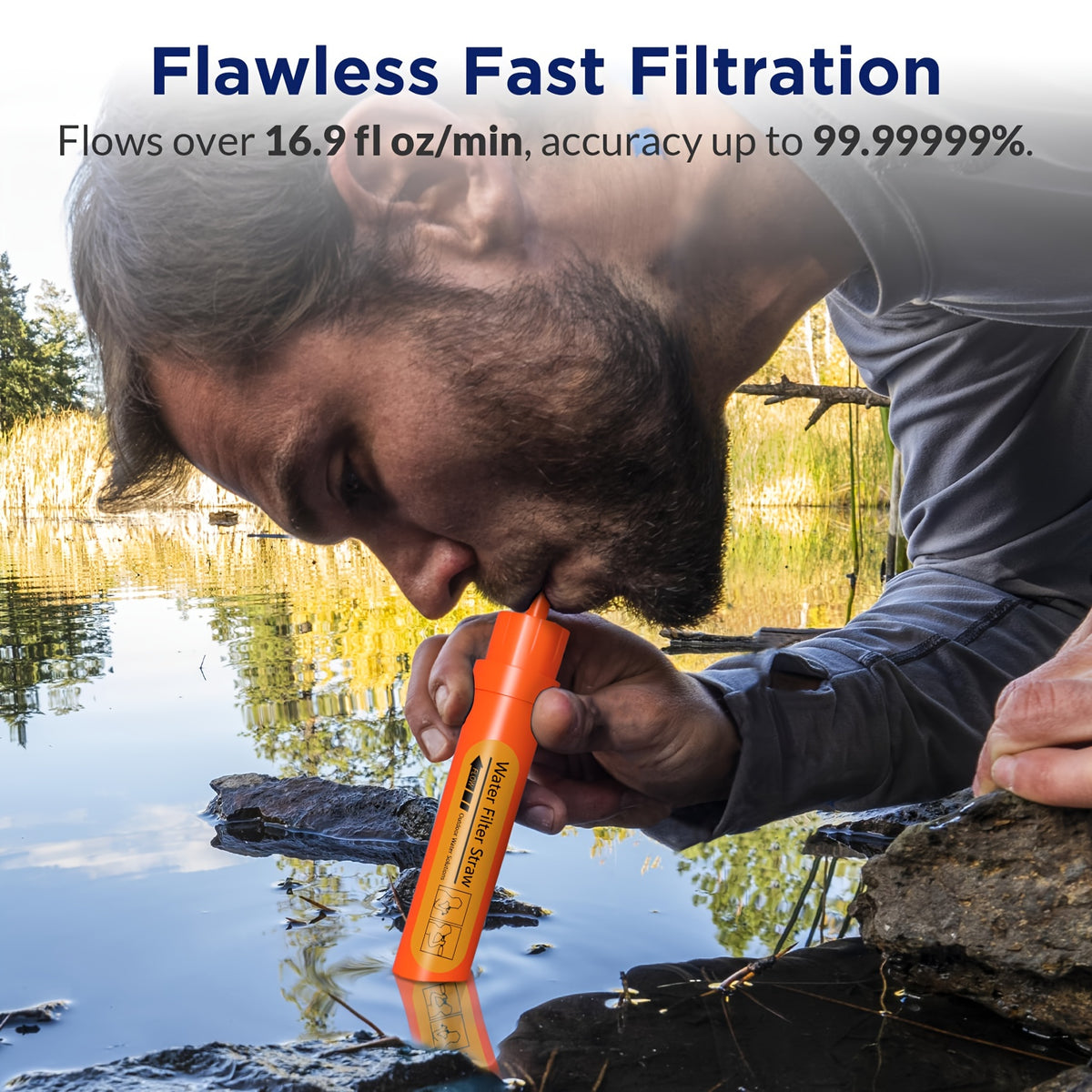 6pcs Portable Small Water Filter Straw