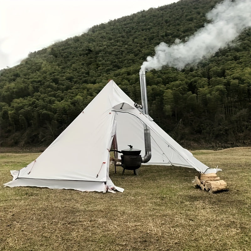 Ultimate Camping Pyramid Tent - Insulated for Cozy Nights, Fire-resistant