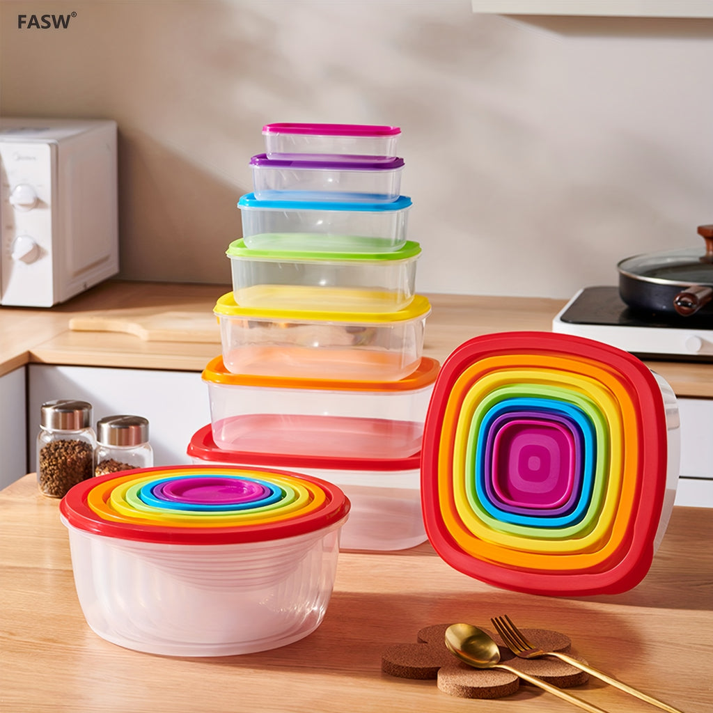 Fresh-keeping Box 4/5/6pcs Set with Lid Food Storage Container
