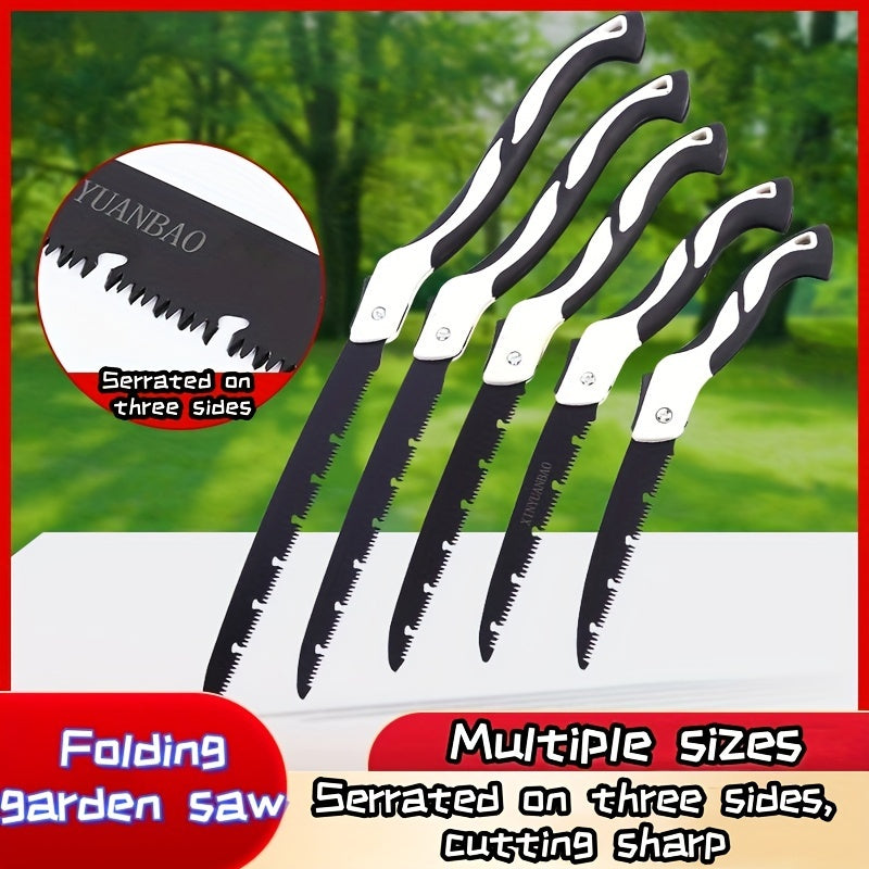 High-Carbon Steel Folding Saw - Portable, Smooth Cutting, Durable