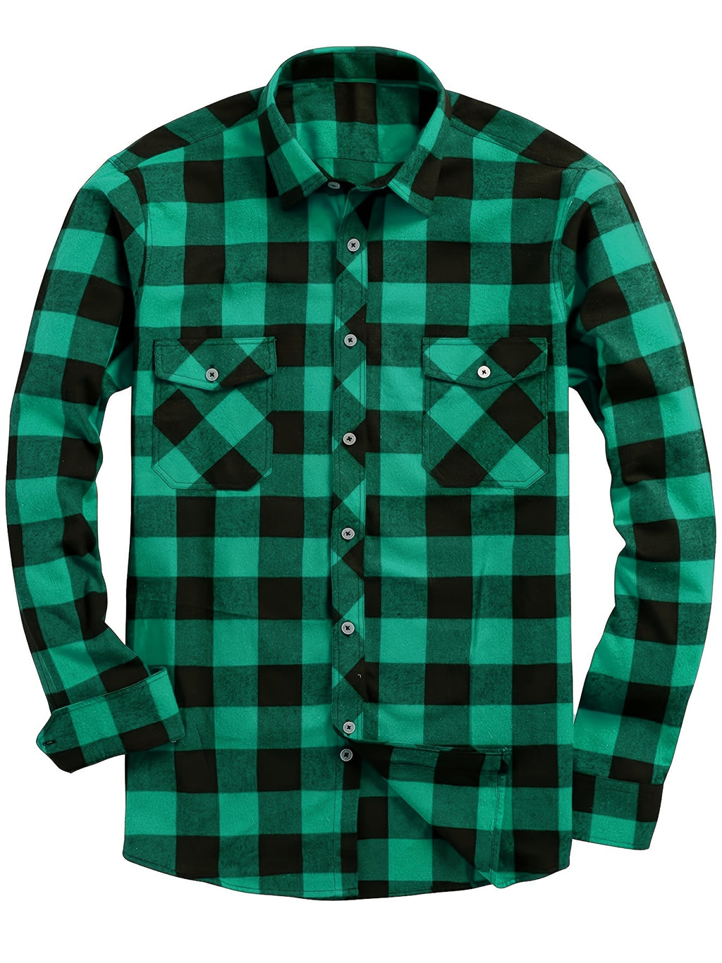 3pcs Stylish Plaid Pattern Long Sleeve Button Down Shirts