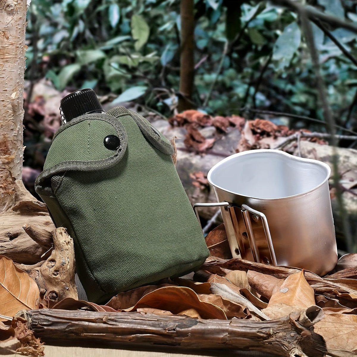 Water Canteen Cup Bag Set