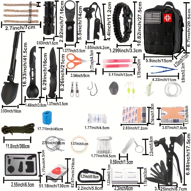 142pcs Survival First Aid Kit