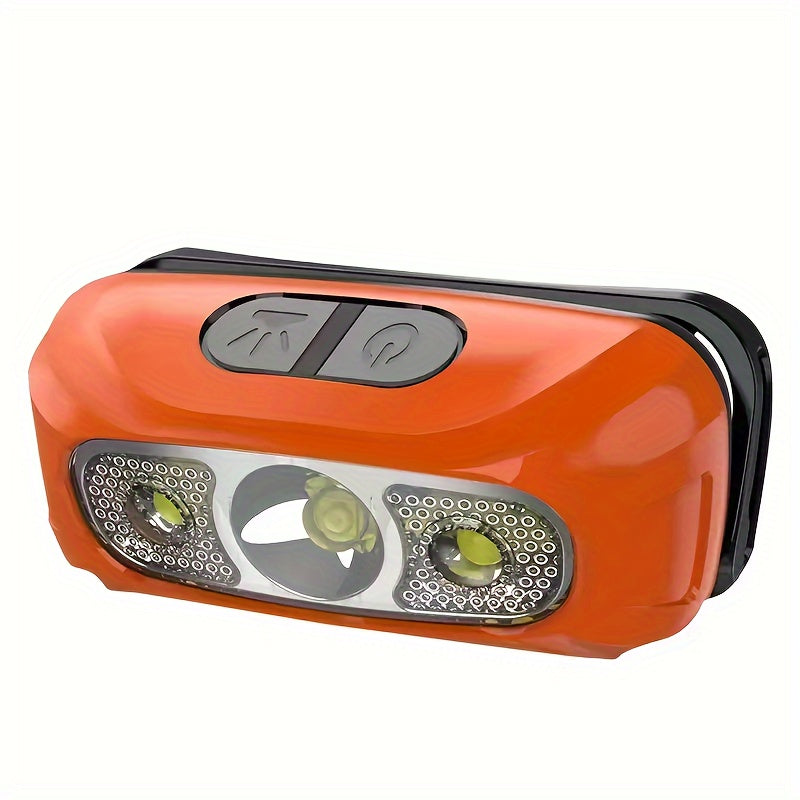 LED Super Bright Wave Induction USB Charging Mini Headlight