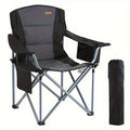 Heavy Duty Portable Folding Chair - with Side Pockets, Cup Holder, Cooler Bag