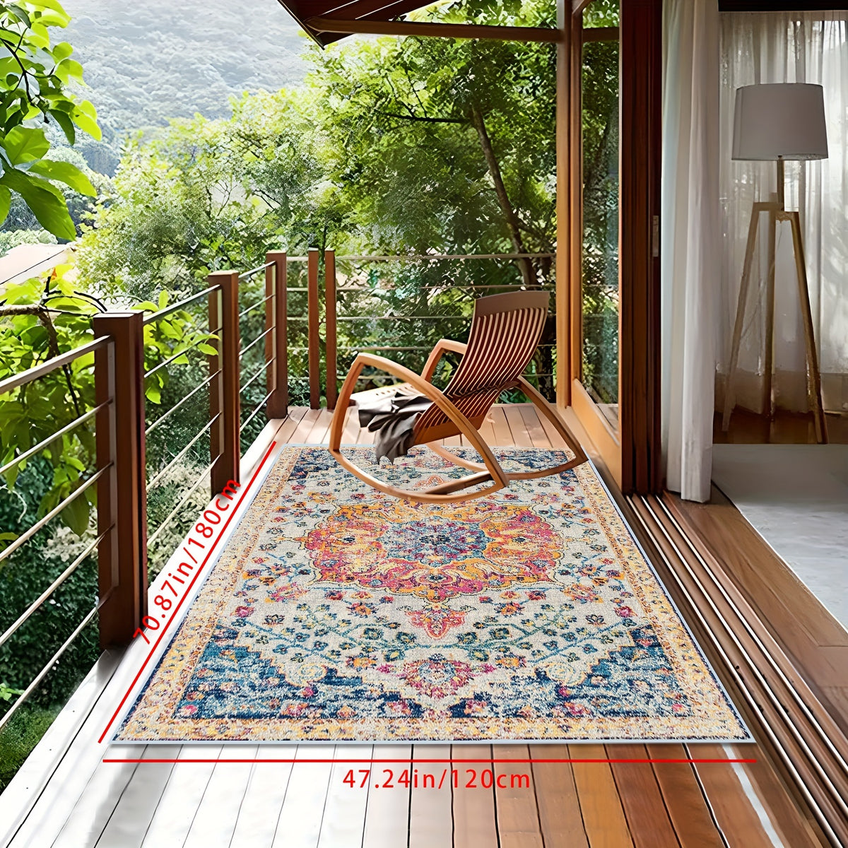 Vintage Bohemian Outdoor Camping Mat - Machine Washable