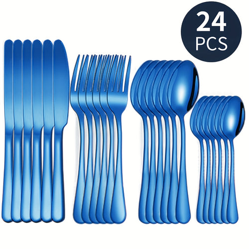 16pcs/24pcs tableware stainless steel knife, fork and spoon set