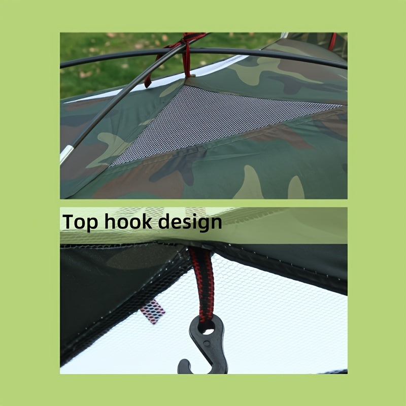 Outdoor Camping Tent, 2-Person Camouflage Tent, Waterproof