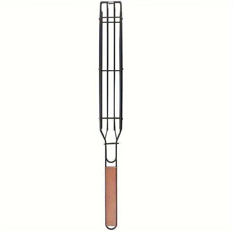4PC Stainless Steel BBQ Grill Basket, Portable Nonstick