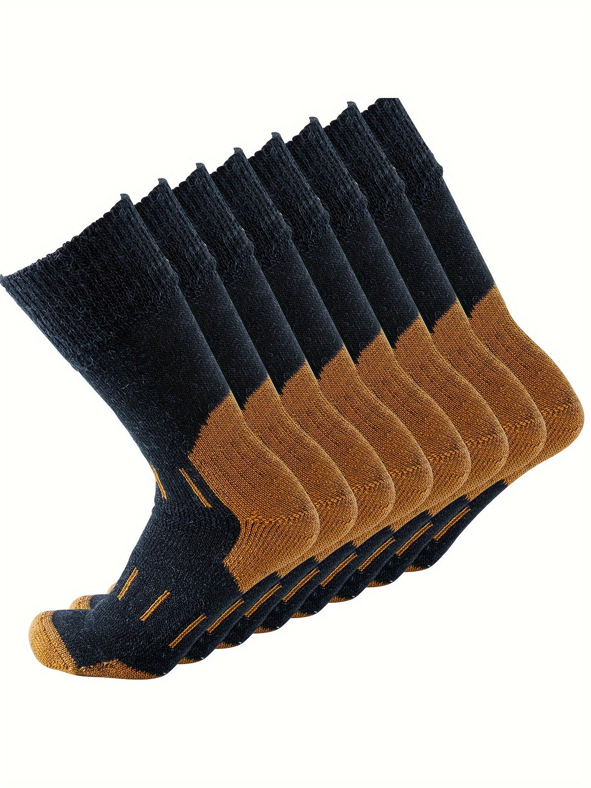 4pcs Men's Wool Wool Athletic Socks - Warm, Moisture-Wicking Mid-Calf Crew Socks