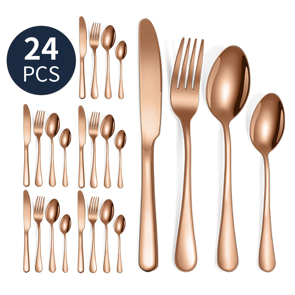 16pcs/24pcs tableware stainless steel knife, fork and spoon set
