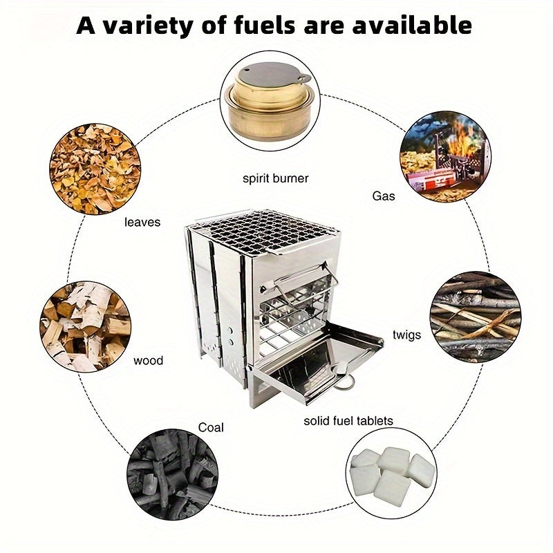 Portable Mini Folding Wood Burning Camping Stove