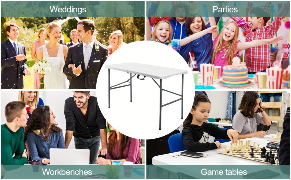 4FT/6FT Plastic Folding Table