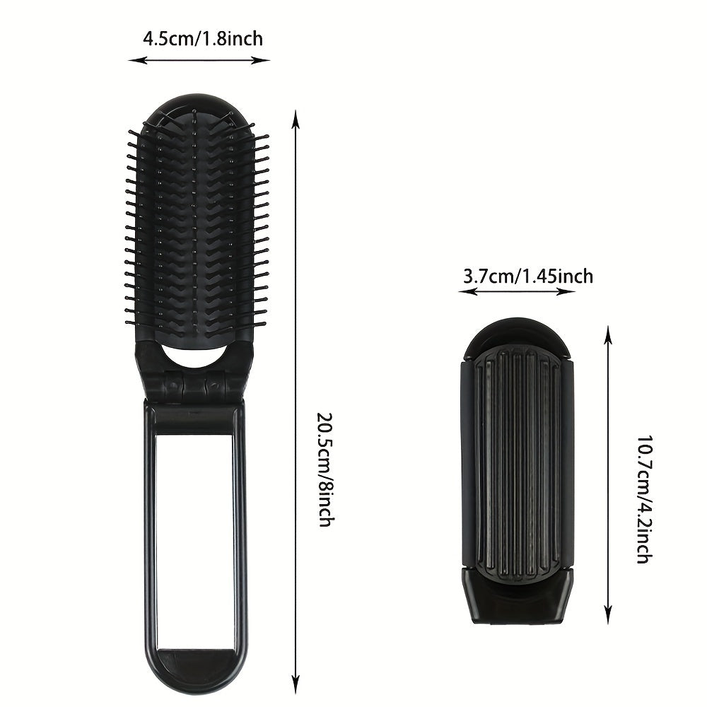 Compact Travel Hair Brush - Ultra-Portable, Foldable, Pocket-Sized