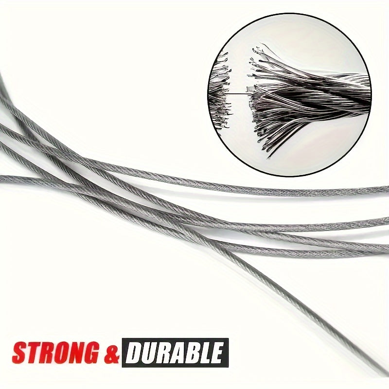 250 lbs Heavy-Duty Reflective Dog Tie-Out Cable - Stainless Steel with Swivel Snap Hooks