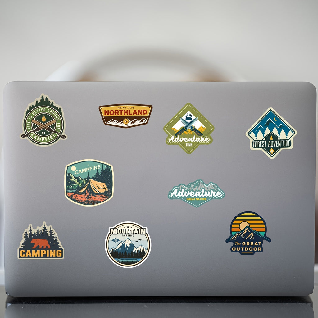50pcs Outdoor Hiking Adventure Camping Stickers Pack